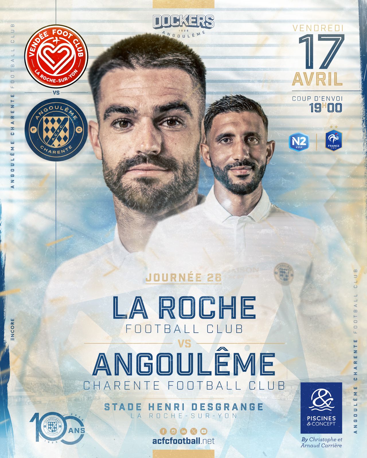 affiche de match J26 LA roche